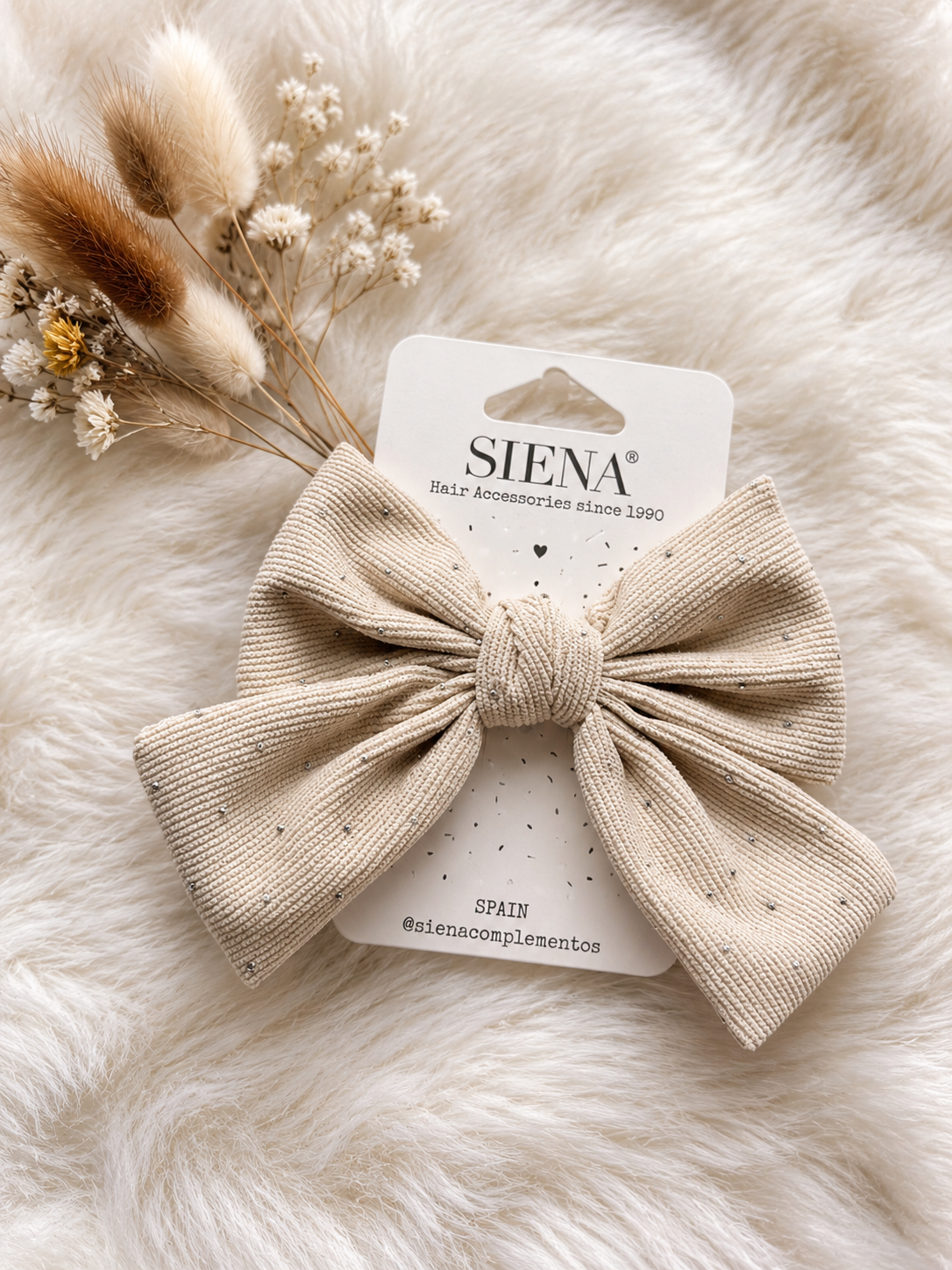 Haarspeld "SIENA" strik met blinkers
