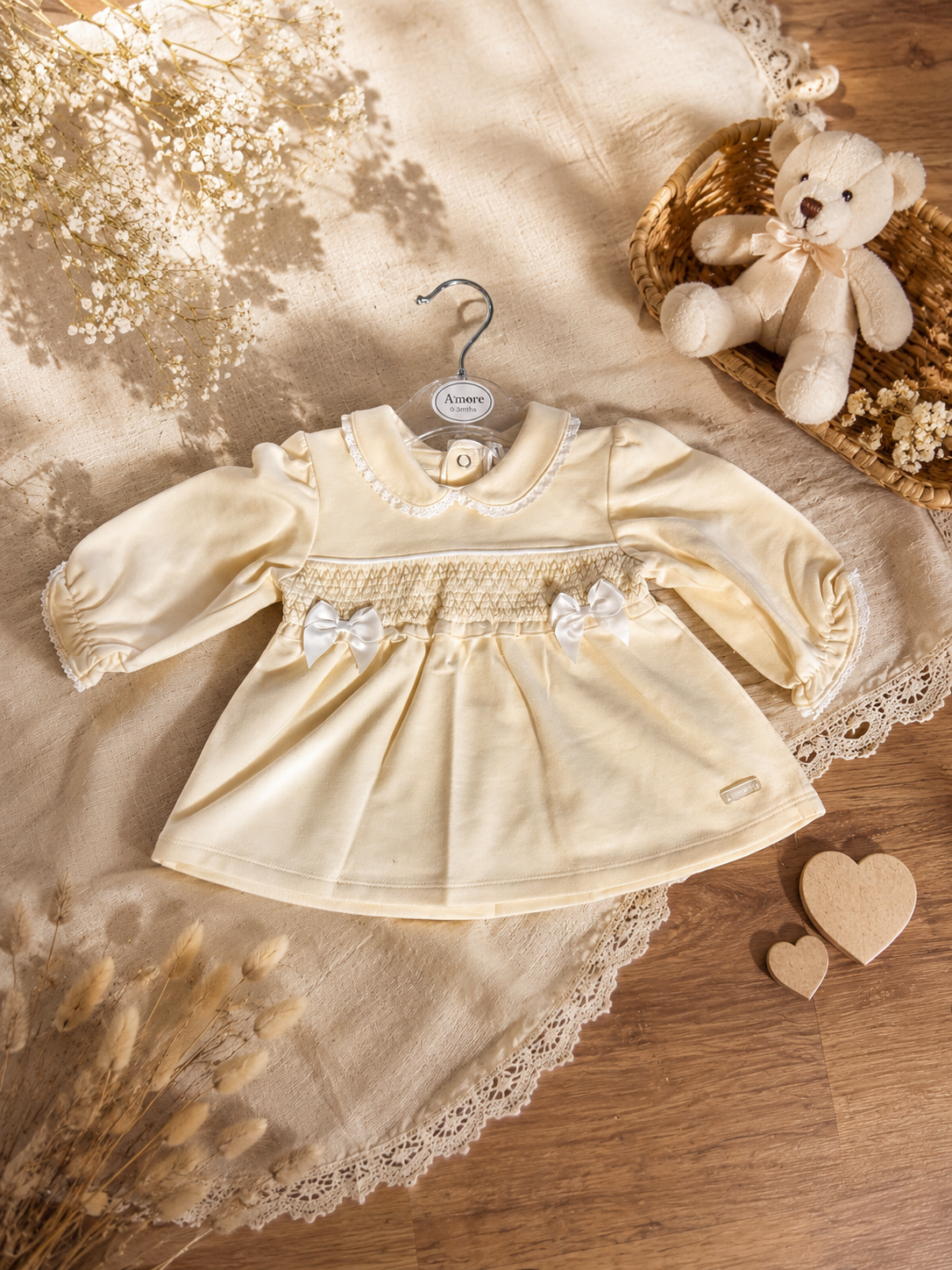 Kleedje "amore" beige
