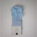 Kniekousje met strik babyblauw