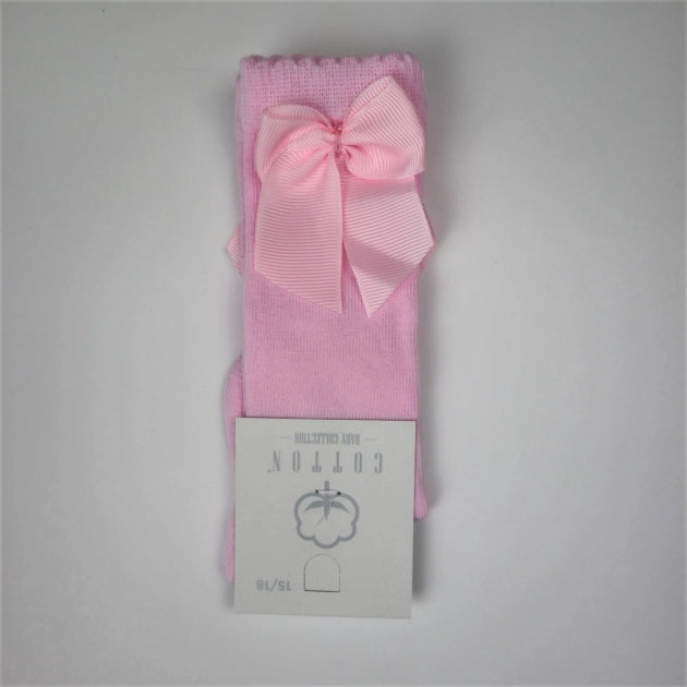 Kniekousjes met strik Babyroze